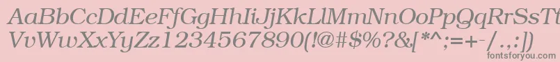 BookmancttItalic Font – Gray Fonts on Pink Background