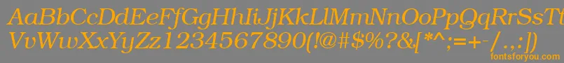 BookmancttItalic Font – Orange Fonts on Gray Background