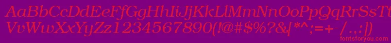 Шрифт BookmancttItalic – красные шрифты на фиолетовом фоне