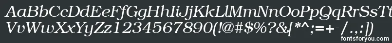 Czcionka BookmancttItalic – białe czcionki
