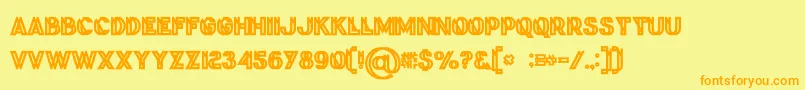 Phantombold Font – Orange Fonts on Yellow Background