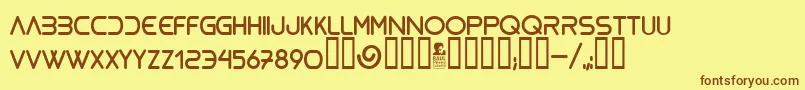 BioliquidRegular-fontti – ruskeat fontit keltaisella taustalla
