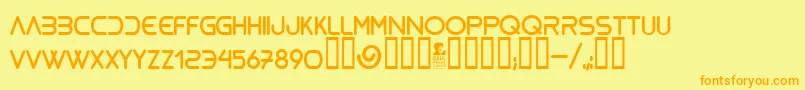 En savoir plus sur la police BioliquidRegular Police BioliquidRegular – polices orange sur fond jaune
