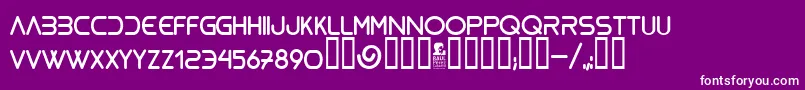 フォントBioliquidRegular – 紫の背景に白い文字