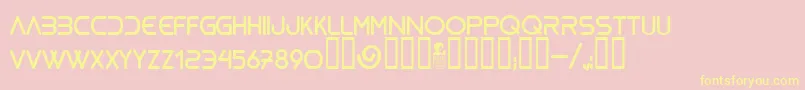 Police BioliquidRegular – polices jaunes sur fond rose