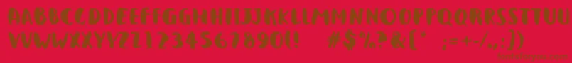 QlunkyBrushBold Font – Brown Fonts on Red Background