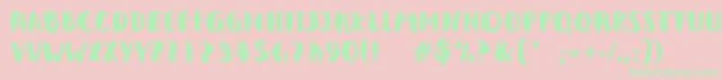 QlunkyBrushBold-Schriftart – Grüne Schriften auf rosa Hintergrund