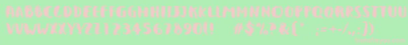 QlunkyBrushBold Font – Pink Fonts on Green Background