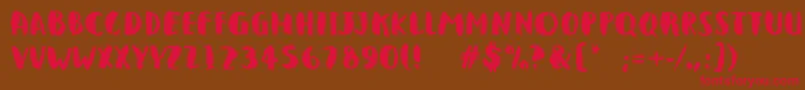 QlunkyBrushBold Font – Red Fonts on Brown Background