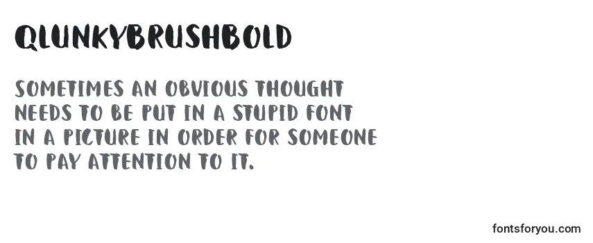 Обзор шрифта QlunkyBrushBold