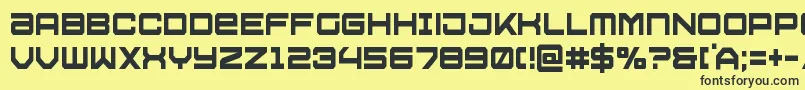 Ussdallascond Font – Black Fonts on Yellow Background