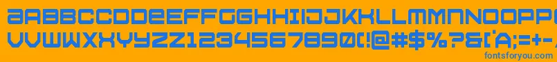 Ussdallascond Font – Blue Fonts on Orange Background