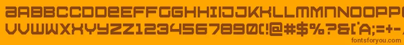 Ussdallascond Font – Brown Fonts on Orange Background