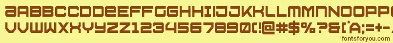 Ussdallascond Font – Brown Fonts on Yellow Background