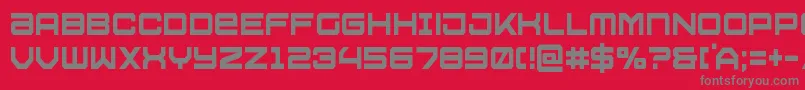 Ussdallascond Font – Gray Fonts on Red Background