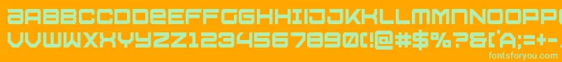 Ussdallascond Font – Green Fonts on Orange Background