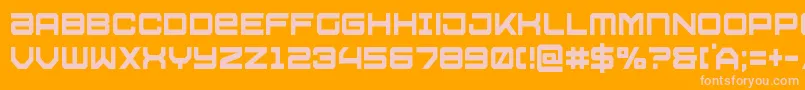 Ussdallascond Font – Pink Fonts on Orange Background