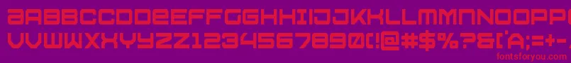 Ussdallascond Font – Red Fonts on Purple Background