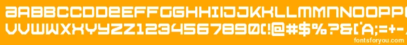 Ussdallascond Font – White Fonts on Orange Background