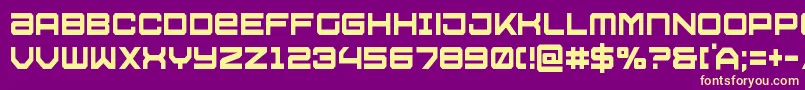 Ussdallascond Font – Yellow Fonts on Purple Background