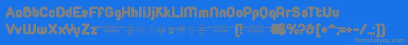 DuepuntozeroBlackTrial Font – Gray Fonts on Blue Background