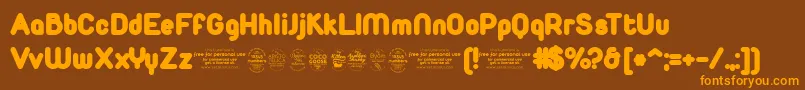 DuepuntozeroBlackTrial Font – Orange Fonts on Brown Background