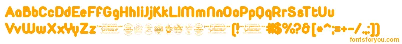 DuepuntozeroBlackTrial Font – Orange Fonts on White Background