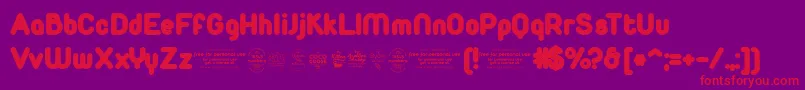 DuepuntozeroBlackTrial Font – Red Fonts on Purple Background