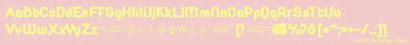 DuepuntozeroBlackTrial Font – Yellow Fonts on Pink Background