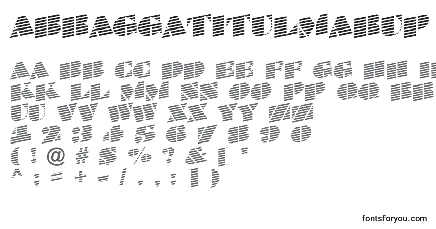ABraggatitulmarup-fontti – aakkoset, numerot, erikoismerkit