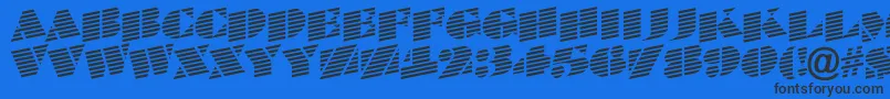 Шрифт ABraggatitulmarup – чёрные шрифты на синем фоне