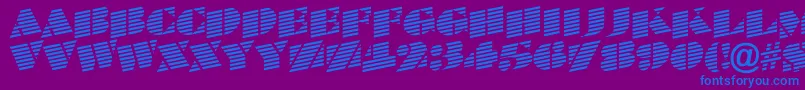 ABraggatitulmarup Font – Blue Fonts on Purple Background