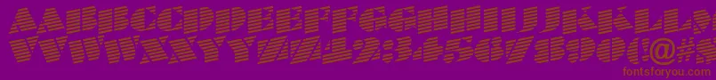ABraggatitulmarup Font – Brown Fonts on Purple Background