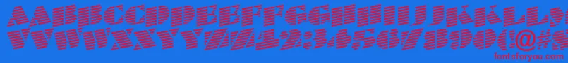 ABraggatitulmarup Font – Red Fonts on Blue Background