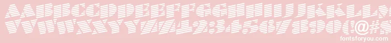 フォントABraggatitulmarup – ピンクの背景に白い文字