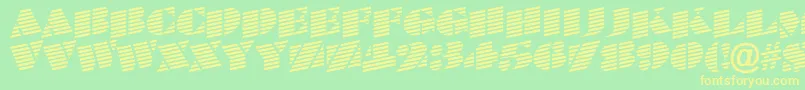 ABraggatitulmarup-fontti – keltaiset fontit vihreällä taustalla