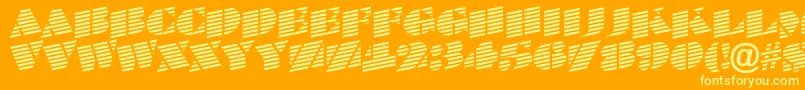 ABraggatitulmarup Font – Yellow Fonts on Orange Background