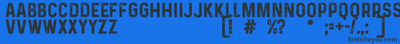 PrequeldemoRegular Font – Black Fonts on Blue Background