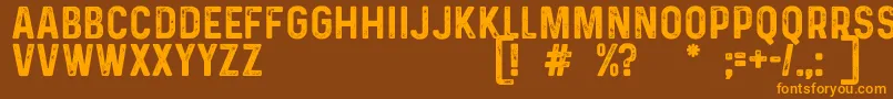 PrequeldemoRegular Font – Orange Fonts on Brown Background