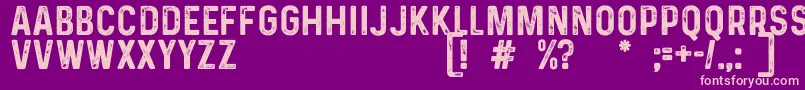 PrequeldemoRegular Font – Pink Fonts on Purple Background