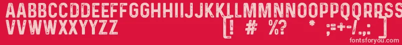 PrequeldemoRegular Font – Pink Fonts on Red Background