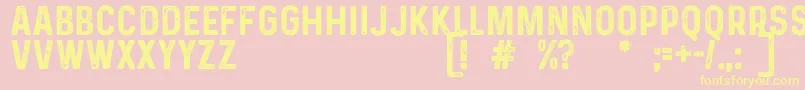 PrequeldemoRegular Font – Yellow Fonts on Pink Background