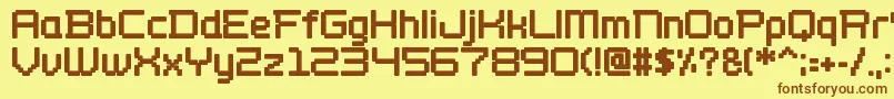 Шрифт Wellbutrin – коричневые шрифты на жёлтом фоне