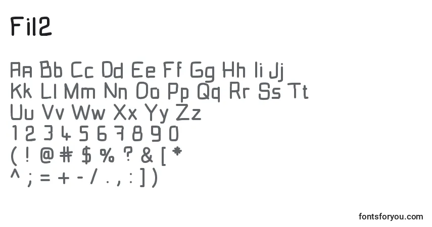 Шрифт Fil2 – алфавит, цифры, специальные символы