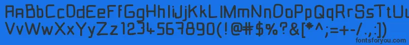 Fil2 Font – Black Fonts on Blue Background