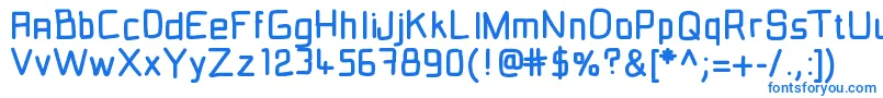 フォントFil2 – 白い背景に青い文字