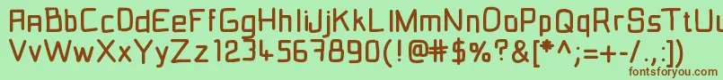 Fil2 Font – Brown Fonts on Green Background