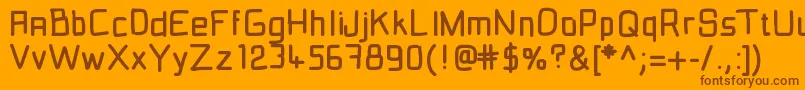 Fil2 Font – Brown Fonts on Orange Background