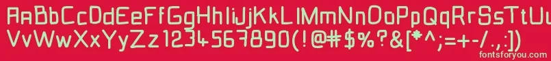 フォントFil2 – 赤い背景に緑の文字