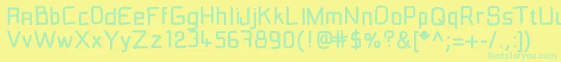 Fil2-Schriftart – Grüne Schriften auf gelbem Hintergrund